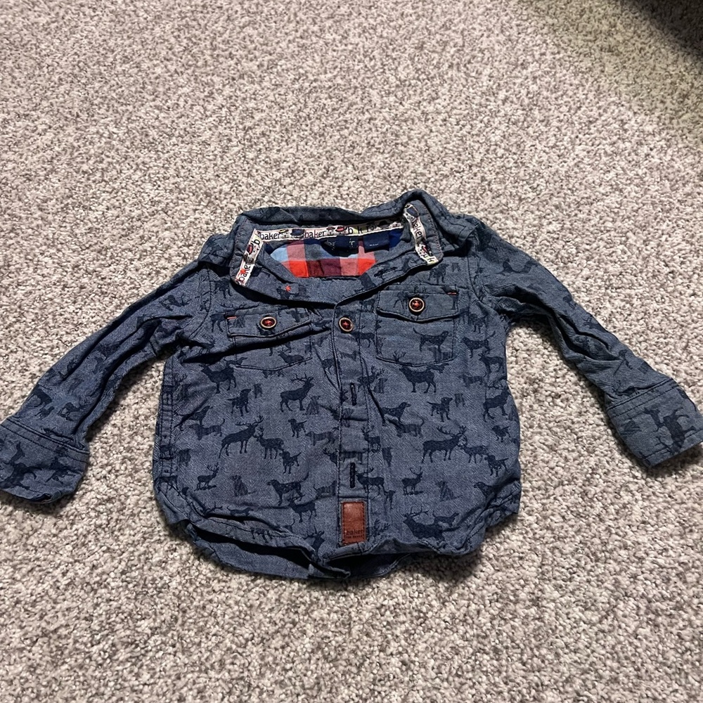 Ted Baker Blue Animal Pattern Shirt